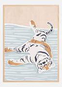 Scandi Sleeping Tiger  Poster