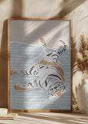 Scandi Sleeping Tiger  Poster