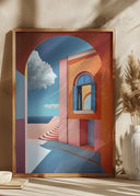 Geometric Village Poster