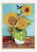 Vase With Three Sunflowers Poster II