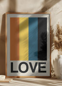Retro Stripe LOVE Sundaze Poster