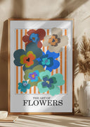 The Art Of Flowers Orange Stripe Poster