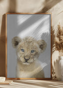 Peekaboo Baby Lion Poster