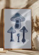 Agaricus Bulbosus - Blue Poster