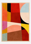 Warm Colors Bauhaus Geometry II Poster