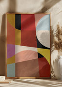 Warm Colors Bauhaus Geometry II Poster