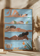 Ladies by the pool Poster