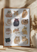 Hamsters In Glasses Poster