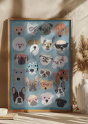 Puzzle Dogs In Glasses Poster