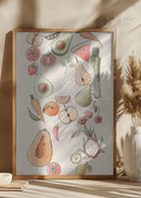 Tropical Vegetable illustration Poster