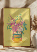 Flowers In a vintage Honey Can Poster