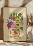 Flowers In a Vintage Coffee Can Poster