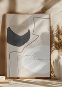 Organic Shapes a Lines Painting Poster