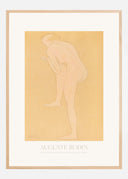 Figure Bending Forward With Right Knee Raised Poster