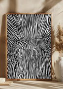 African Zebra striped camouflage Poster