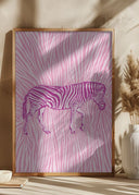 African Zebra striking camouflage Poster