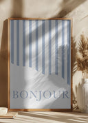 Bonjour Stripes Poster