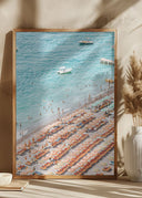 Positano Beach Scene Poster