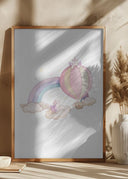 Kawai Cloudy Unicorn Poster I