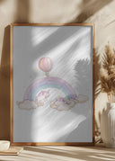 Kawai Cloudy Unicorn Poster II