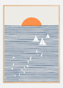 Three White Sails Poster