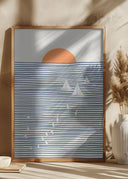 Three White Sails Poster