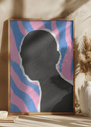 Anonymous Portrait In Stripes Poster