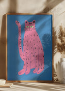 Pink cat Poster