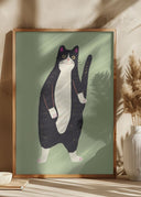 Black and white cat Poster