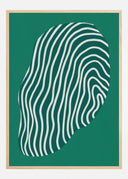 Line art confined in space-green Poster