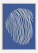 Line art confined in space-blue Poster