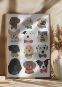 Dog In Bow Poster