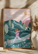 Mummy Daughter Countryside Walk Poster