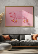 Marjorie the Cowgirl Pig Poster