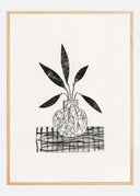 Still Life With a Vase and Five Leaves Poster