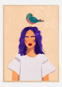 Girl with bird Poster II