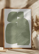 Green Stones Composition Poster