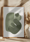 Modern Green Shapes Poster
