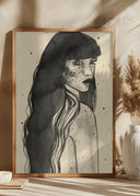 Long Hair Lady Poster
