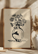 Woman in vase Poster