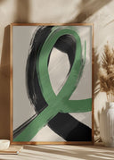 Black And Green No 1 Poster