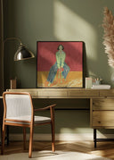 Woman on stool Poster