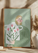 The Woman With He Vase Poster