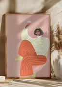 The Woman with the glass of wine Poster