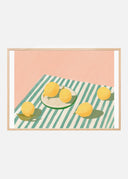 Lemons and stripes Poster