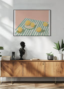 Lemons and stripes Poster