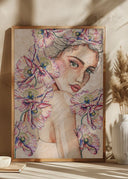 Woman wih Poppies Poster