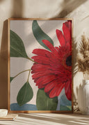 Red Gerbera Daisy Detail2 Poster
