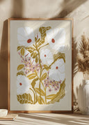 Klimt Flowers Earthy Colors Poster