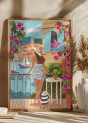Travel woman in Saint-Tropez Poster